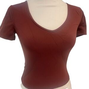 Lululemon Women's V-Neck Rust Top